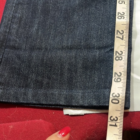 ARISTOCRAT Kent dark BLUE Denim Jeans women’s 31 COTTON blend straight, 9” rise - Picture 7 of 15